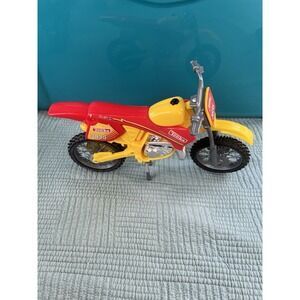 VTG Tonka Motorcycle Funrise 3835 Dirt Bike Motocross Racing Toy RED YELLOW 9"